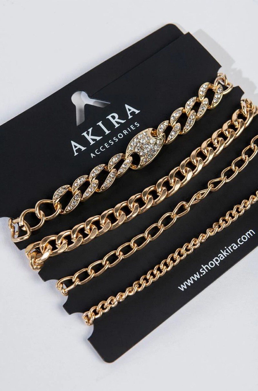 Jewelry * | Glam Pave Bracelet Set Gold