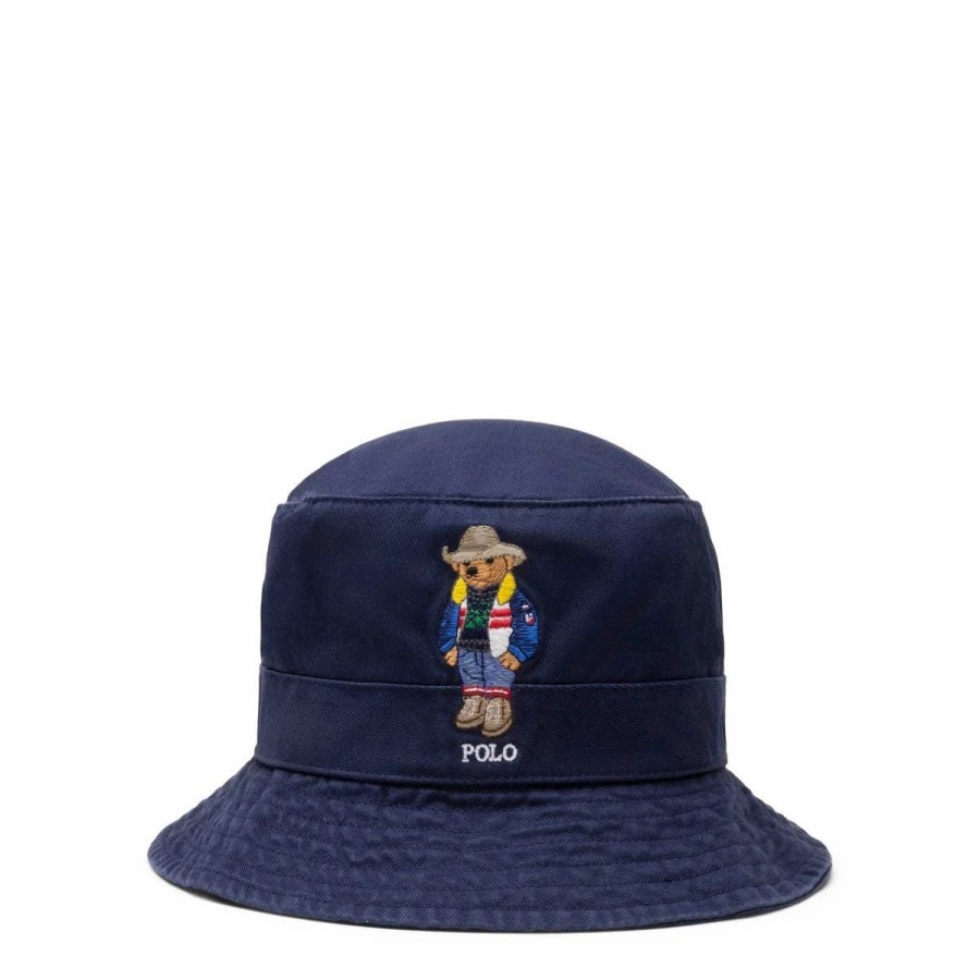 Headwear * | Polo Ralph Lauren Chino Loft Bucket Hat Newport Navy