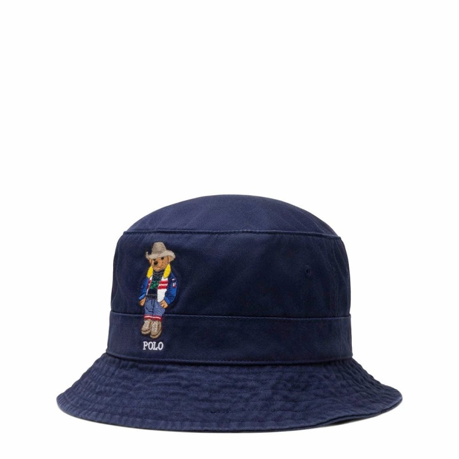 Headwear * | Polo Ralph Lauren Chino Loft Bucket Hat Newport Navy