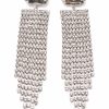 Jewelry * | Falling Waters Embellished Chandelier Earrings Silver