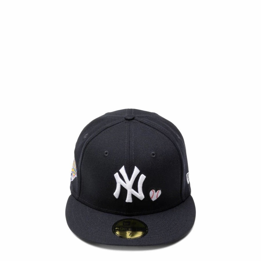 Headwear * | New Era 59Fifty New York Yankees Team Heart Fitted Cap Navy