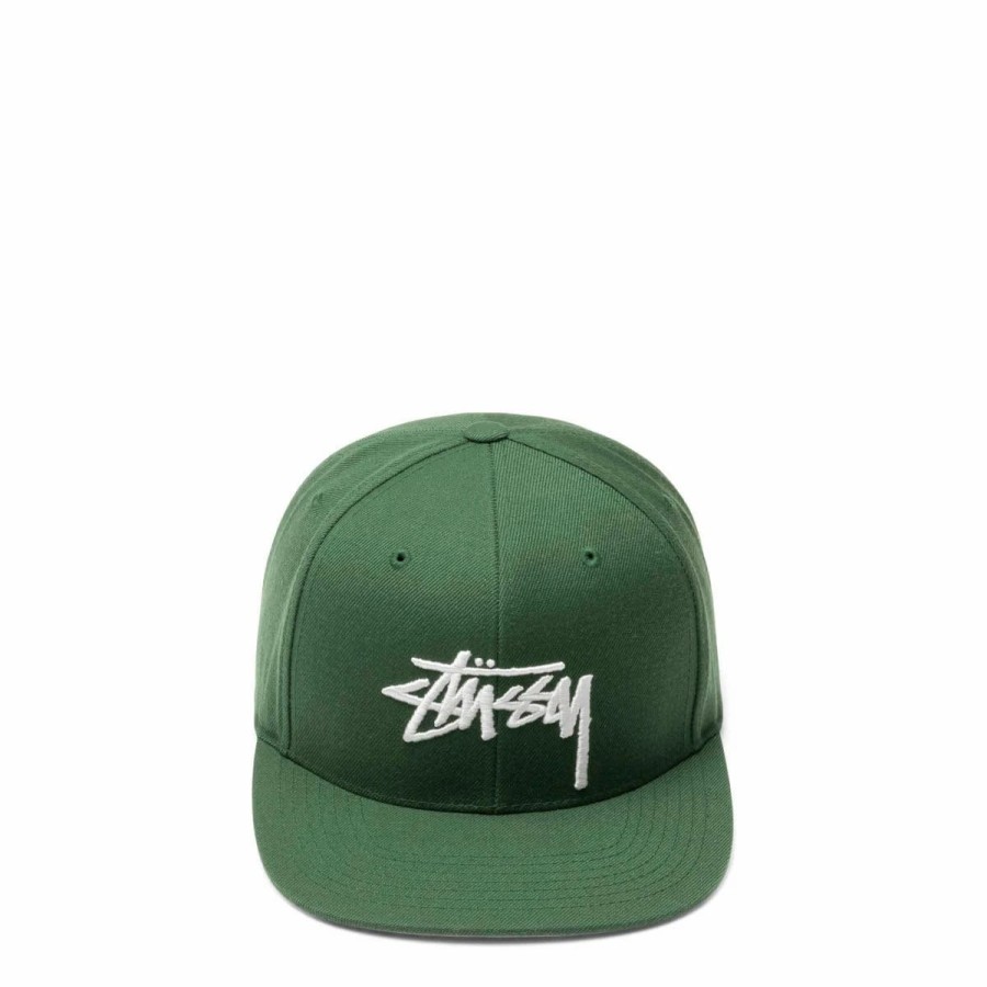 Headwear * | Stussy Big Stock High Crown Cap Forest