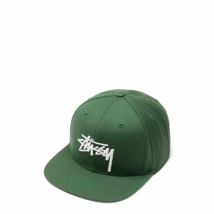 Headwear * | Stussy Big Stock High Crown Cap Forest