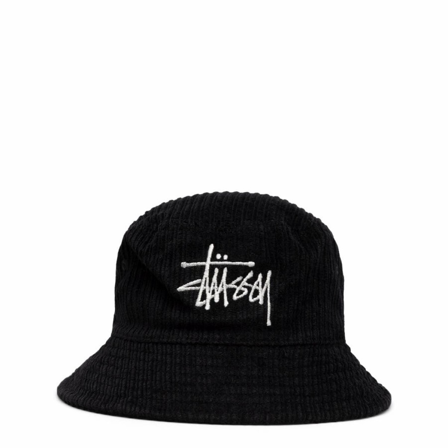 Headwear * | Stussy Corduroy Big Basic Bucket Hat Black