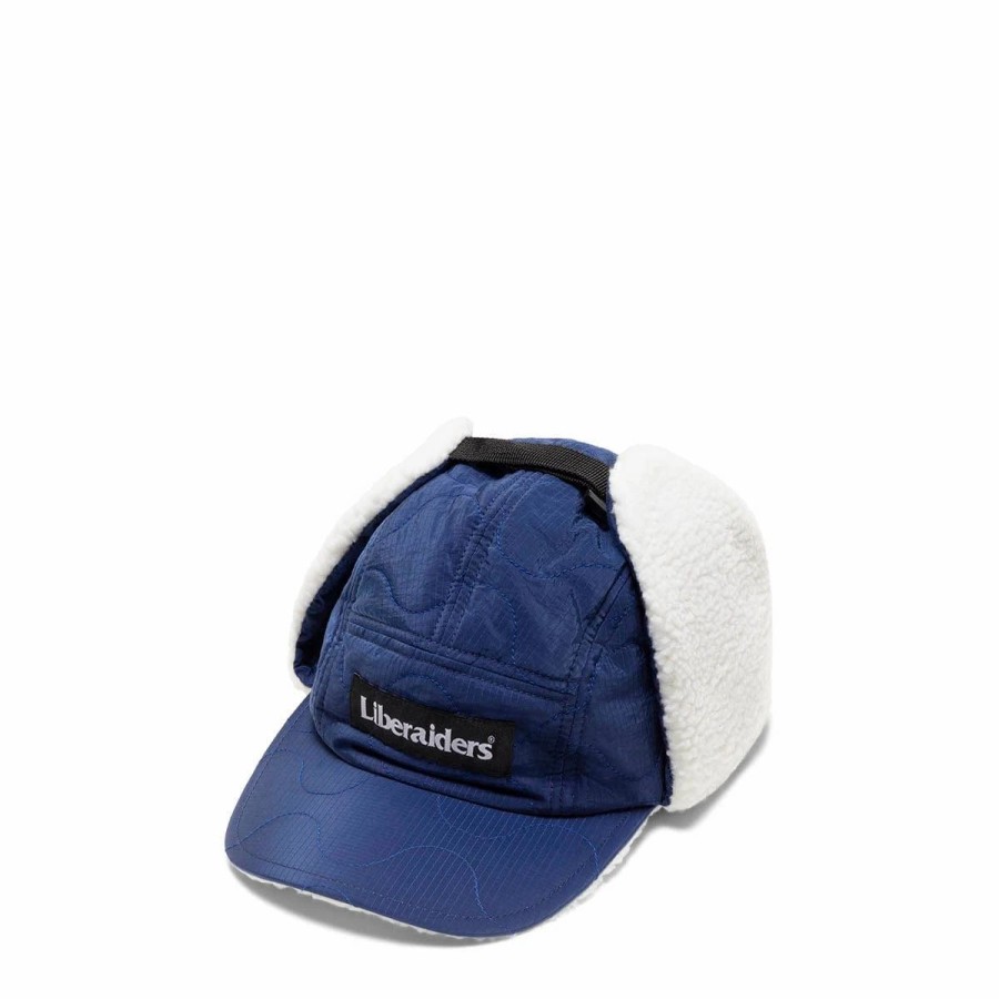 Headwear * | Liberaiders Quilted Nylon Dog Ear Hat Navy