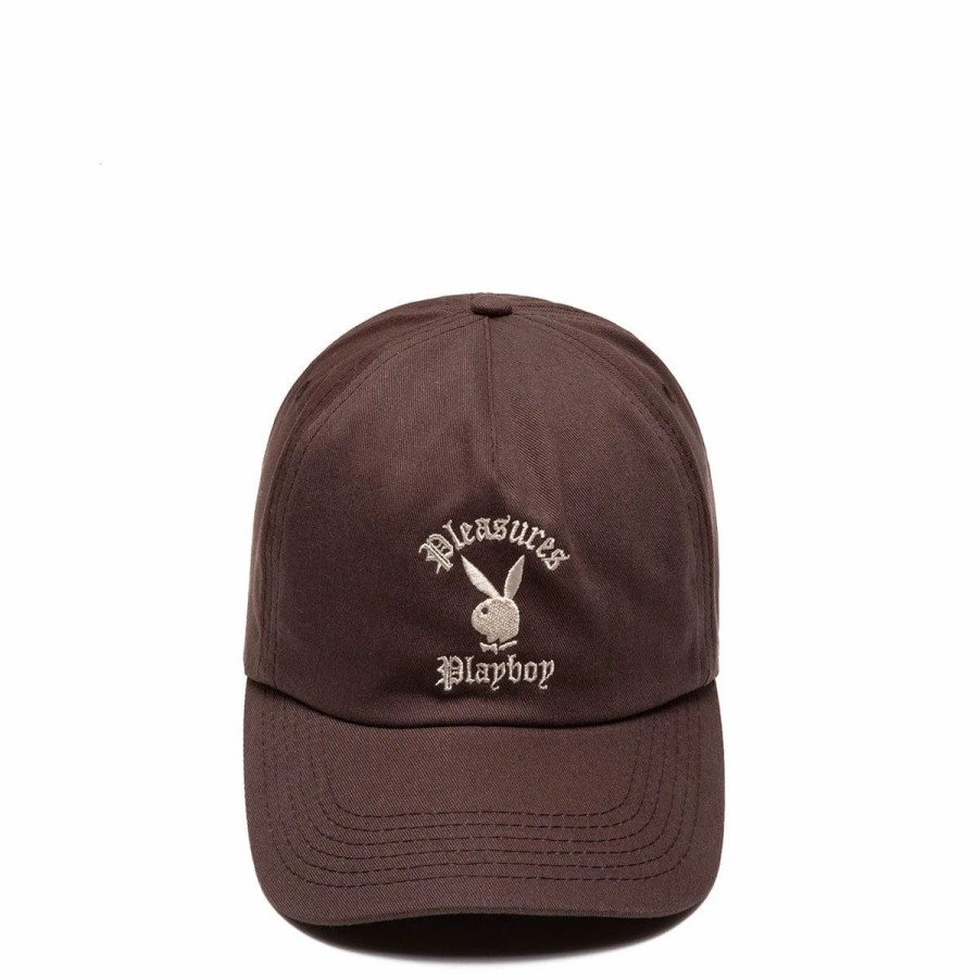 Headwear * | Pleasures X Playboy Invite Strapback Hat Brown