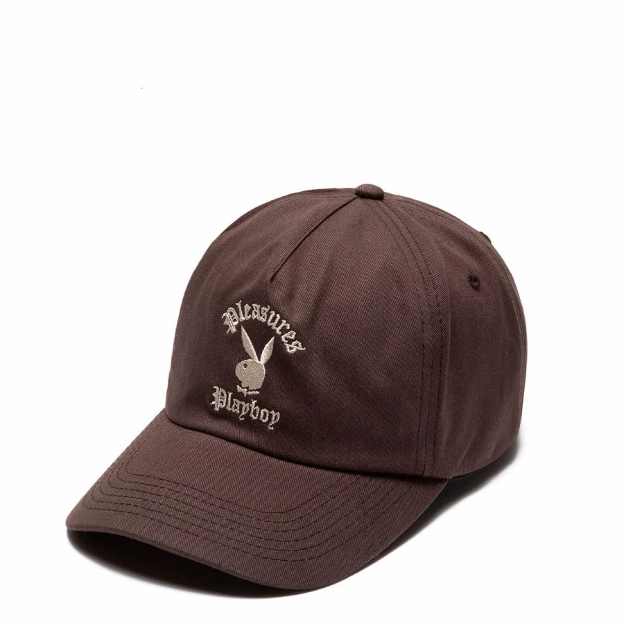 Headwear * | Pleasures X Playboy Invite Strapback Hat Brown