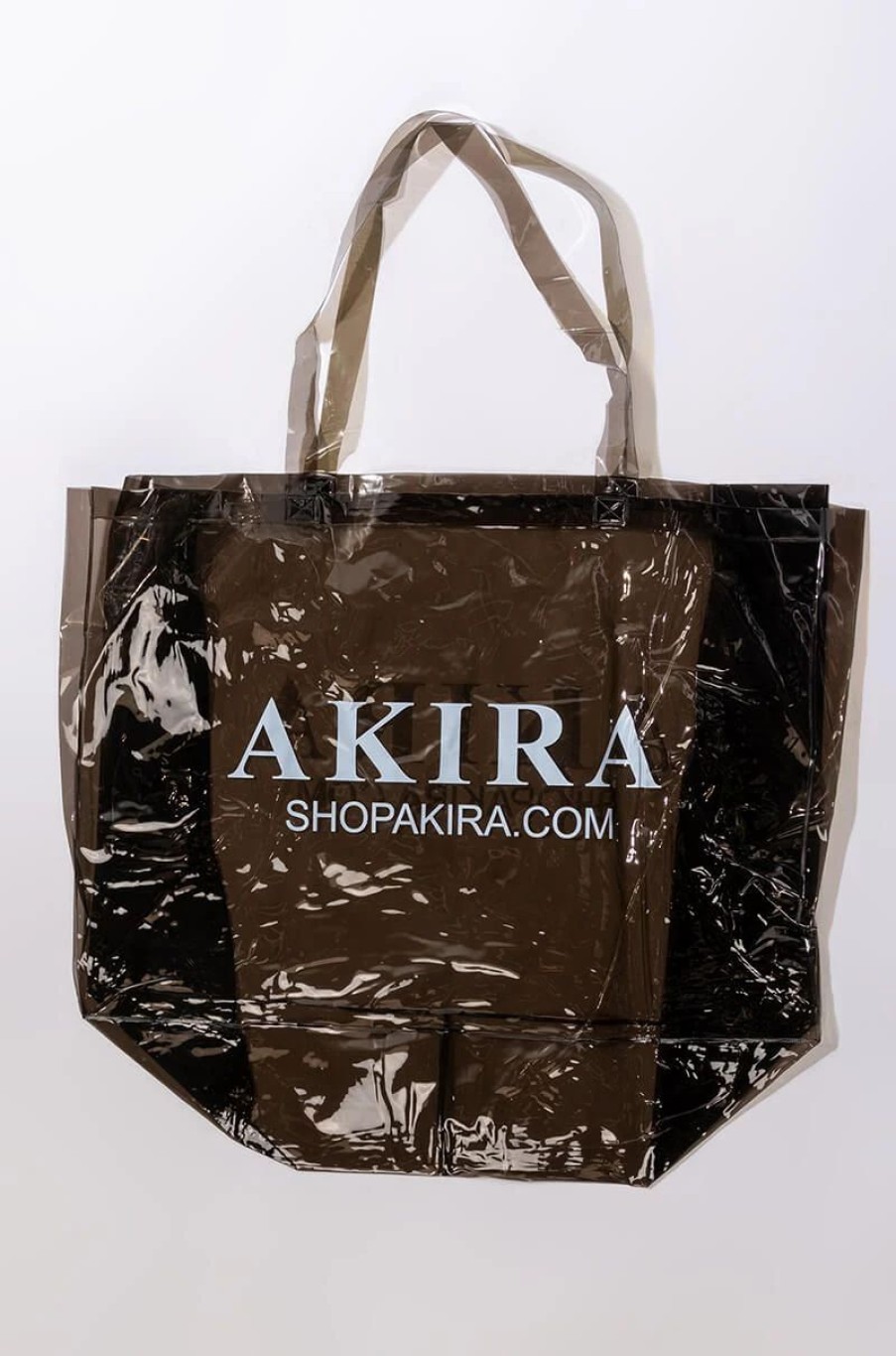 Handbags, Clutches & Wallets * | Akira Pvc Xxl Shopping Bag Black Clear