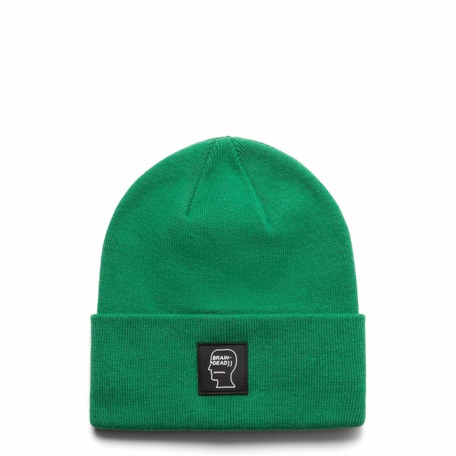 Headwear * | Brain Dead Logo Head Wool Beanie Kelly Green