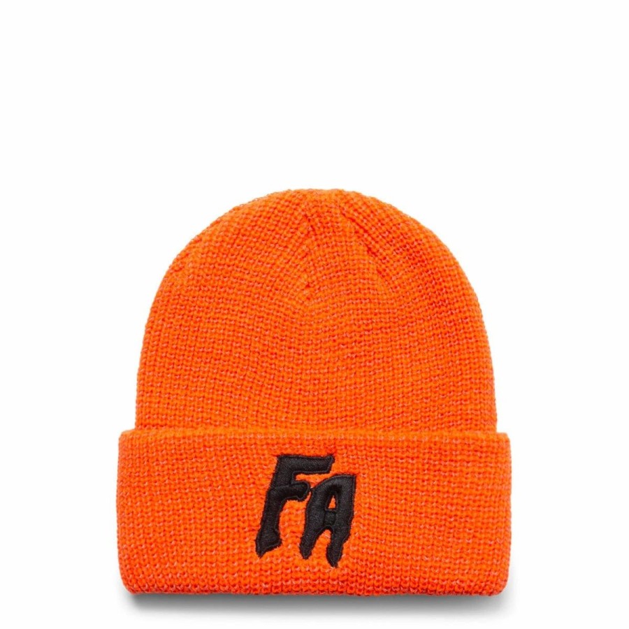 Headwear * | Fucking Awesome Reflective Waffle Cuff Beanie Orange