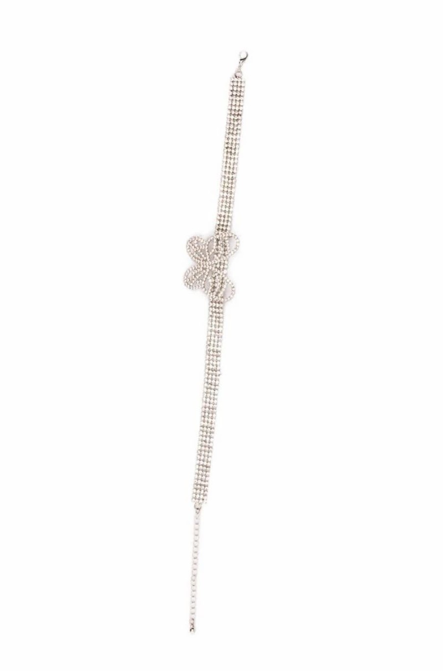 Jewelry * | Finer Things Rhinestone Choker Silver