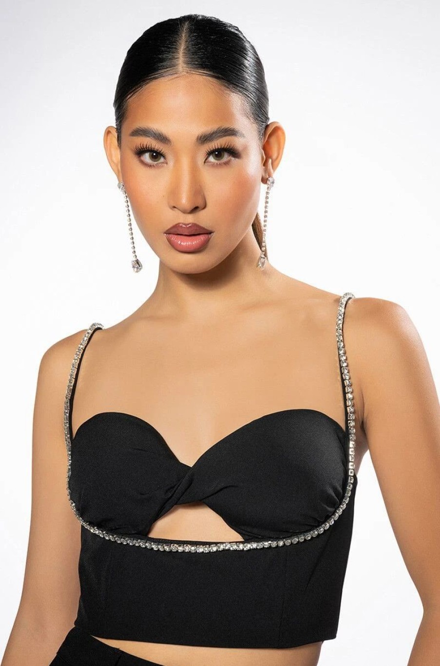 Crop Tops & Bralettes * | Tgif Twist Bralette Top Black