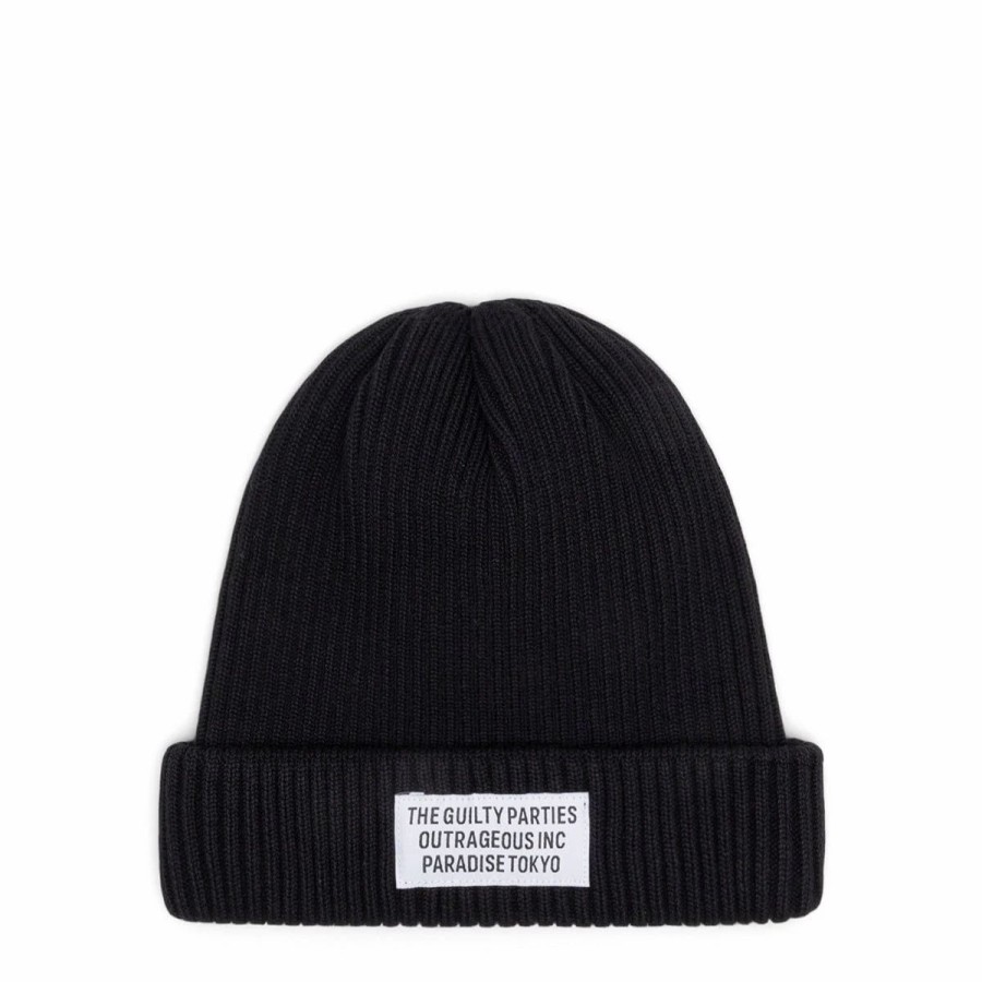 Headwear * | Wacko Maria Knit Watch Cap (Type-2) Black