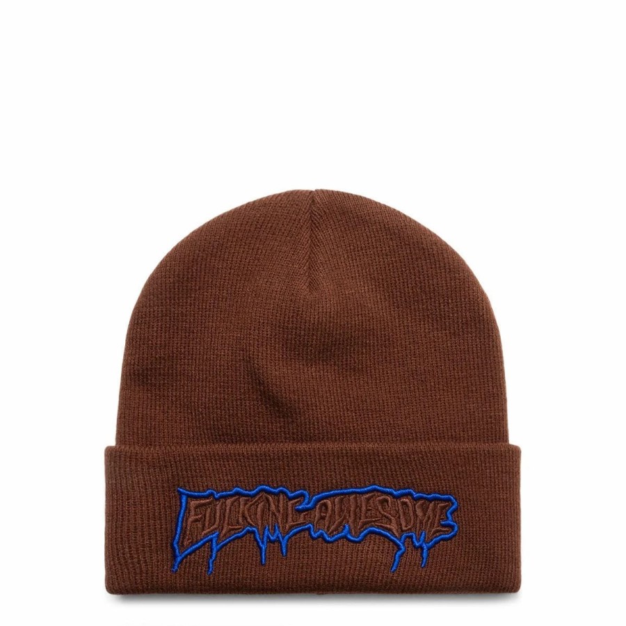 Headwear * | Fucking Awesome Running Logo Cuff Beanie Brown