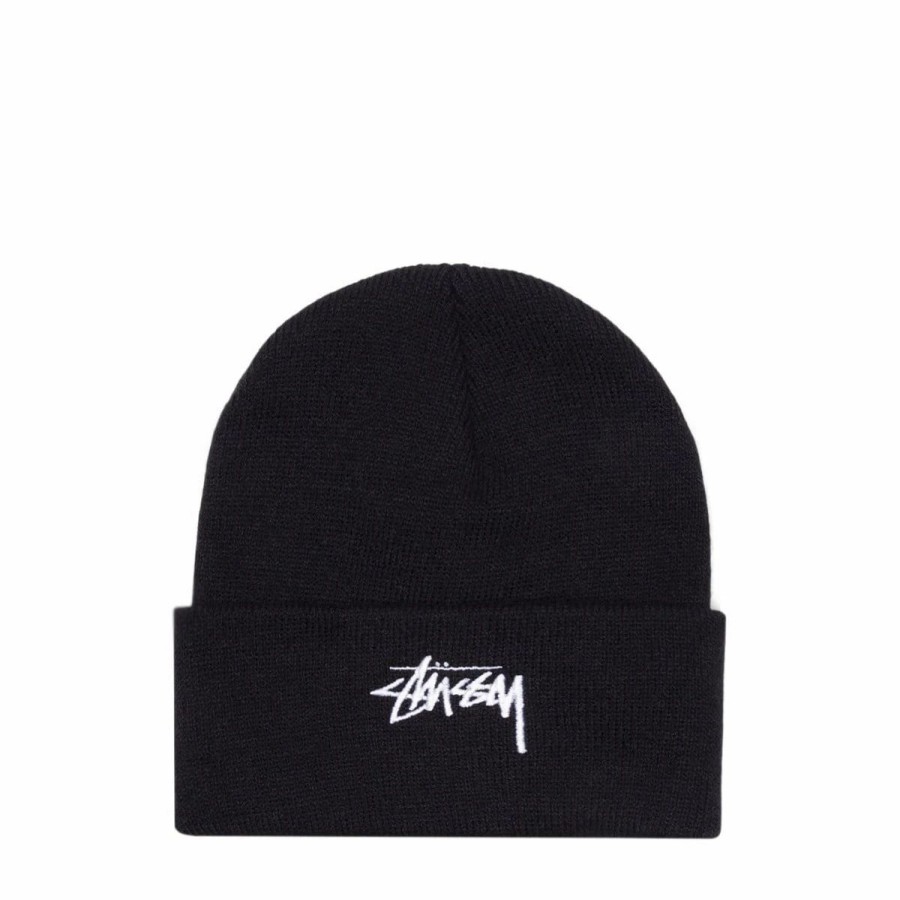 Headwear * | Stussy Stock Cuff Beanie Black