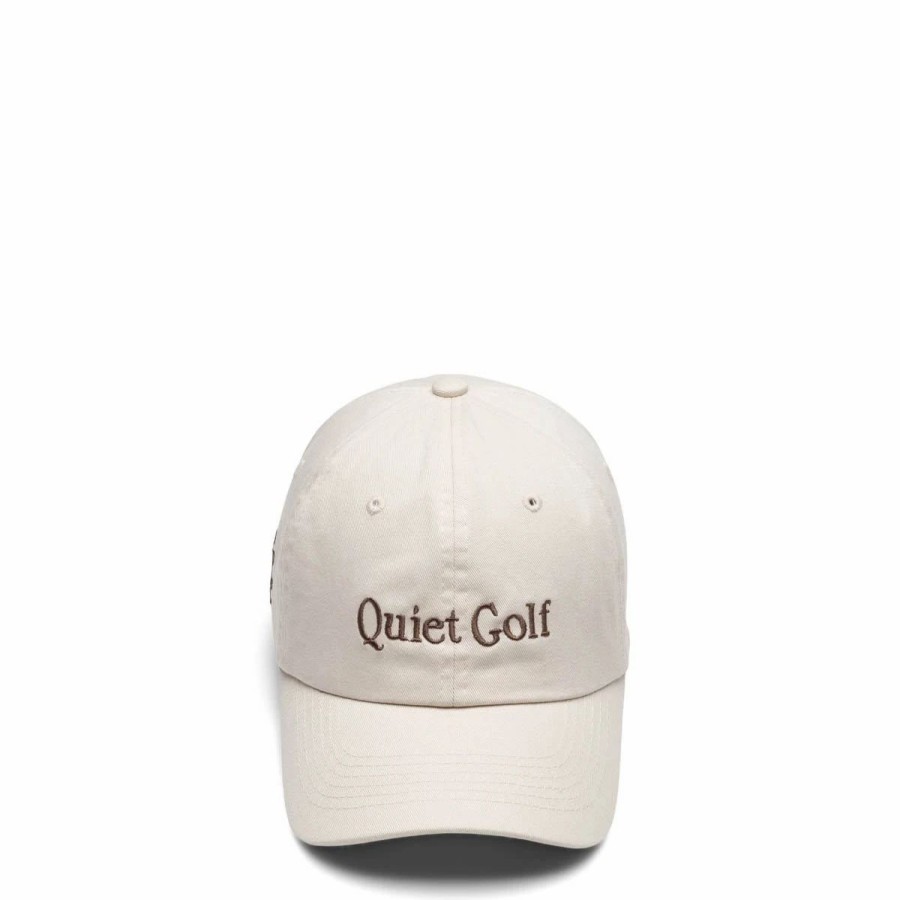 Headwear * | Quiet Golf Typeface Hat Sand