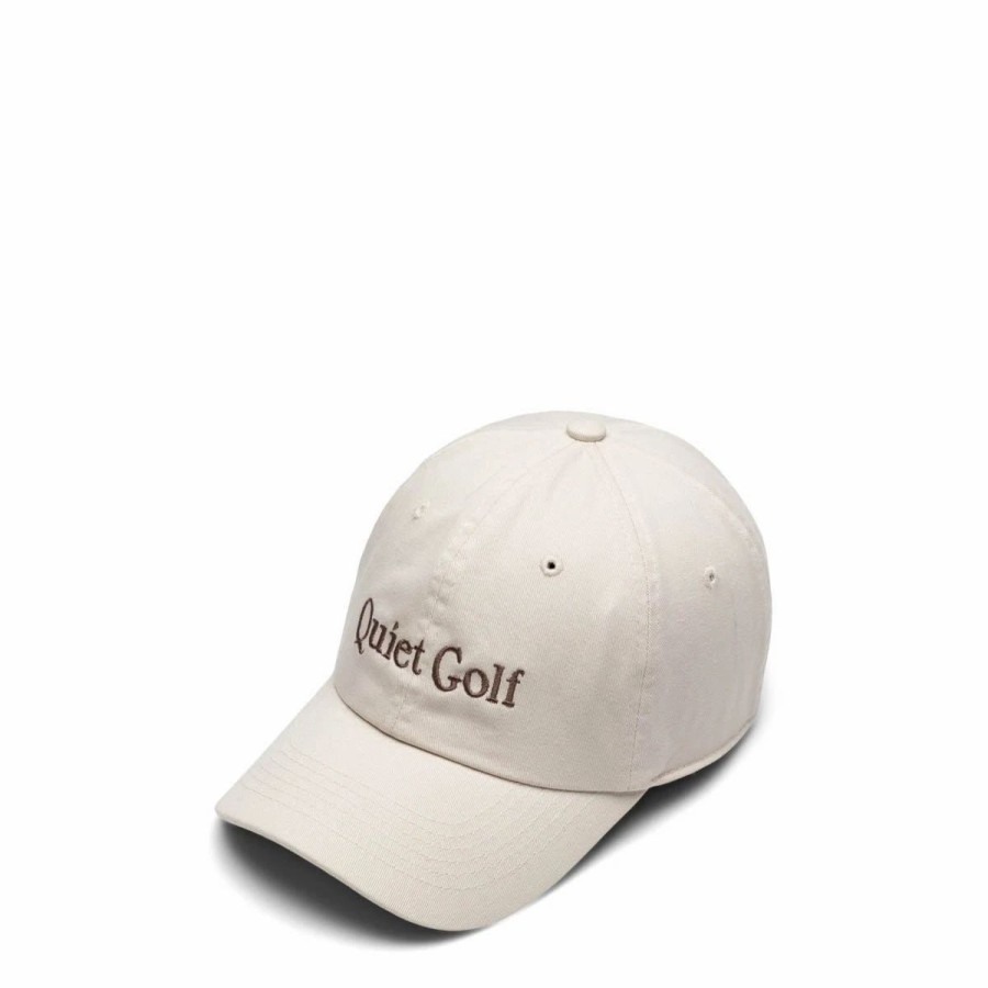 Headwear * | Quiet Golf Typeface Hat Sand