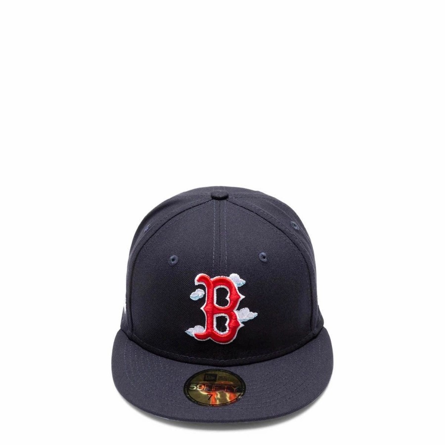 Headwear * | New Era 59Fifty Boston Red Sox Comic Cloud Fitted Cap Navy