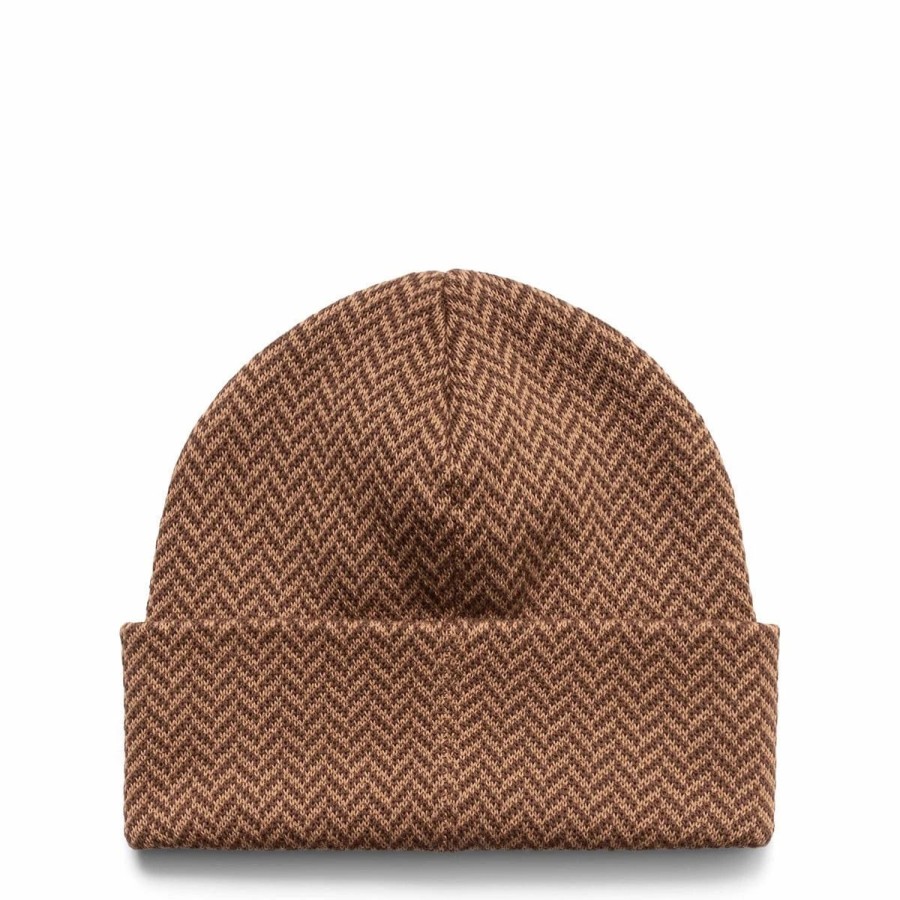 Headwear * | Bodega Herringbone Beanie Brown