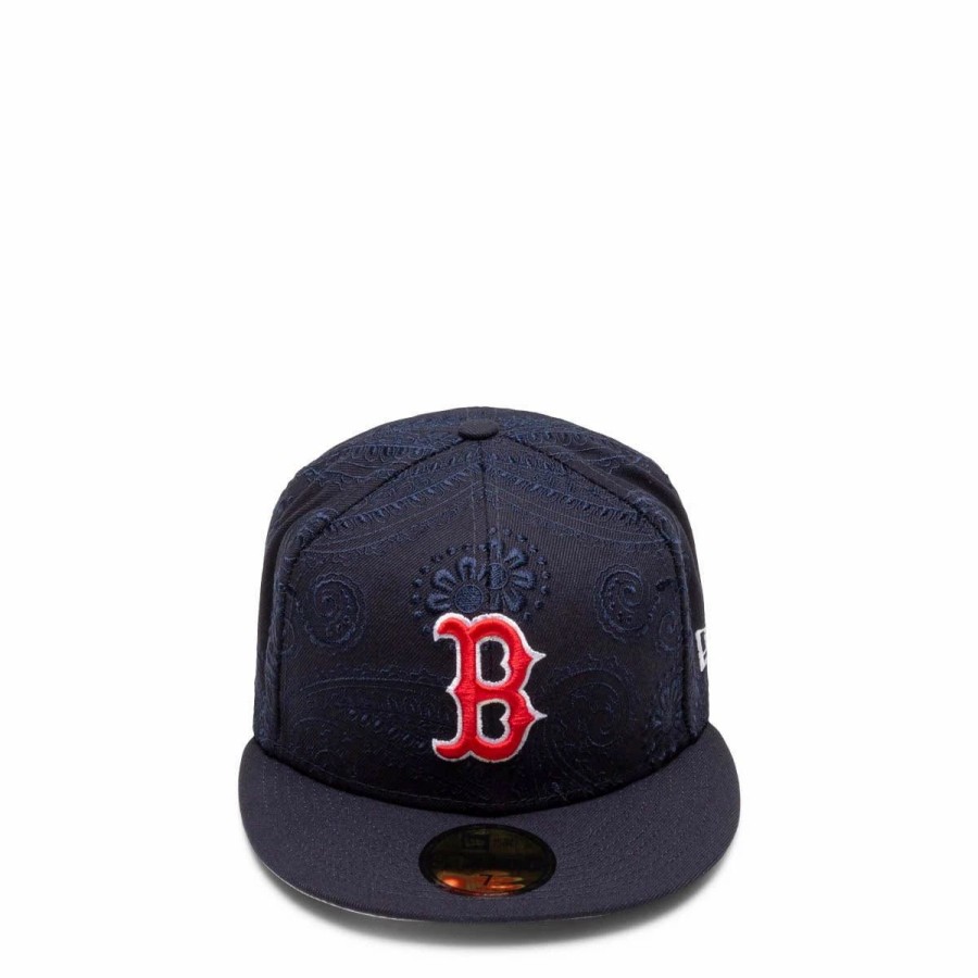 Headwear * | New Era 59Fifty Boston Red Sox Swirl Fitted Cap Navy