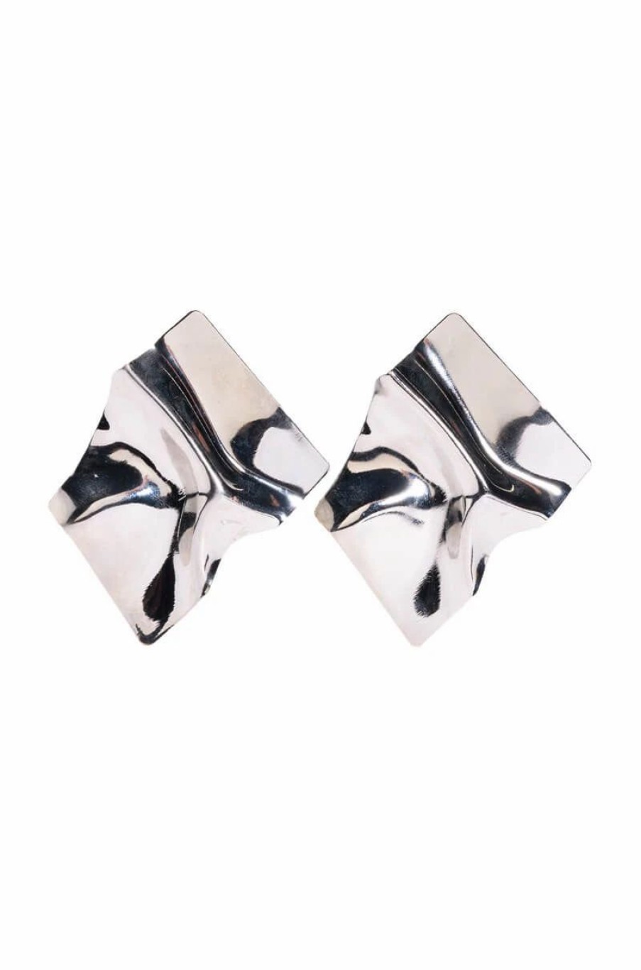 Jewelry * | Mirror Mirror Oversized Studs Silver