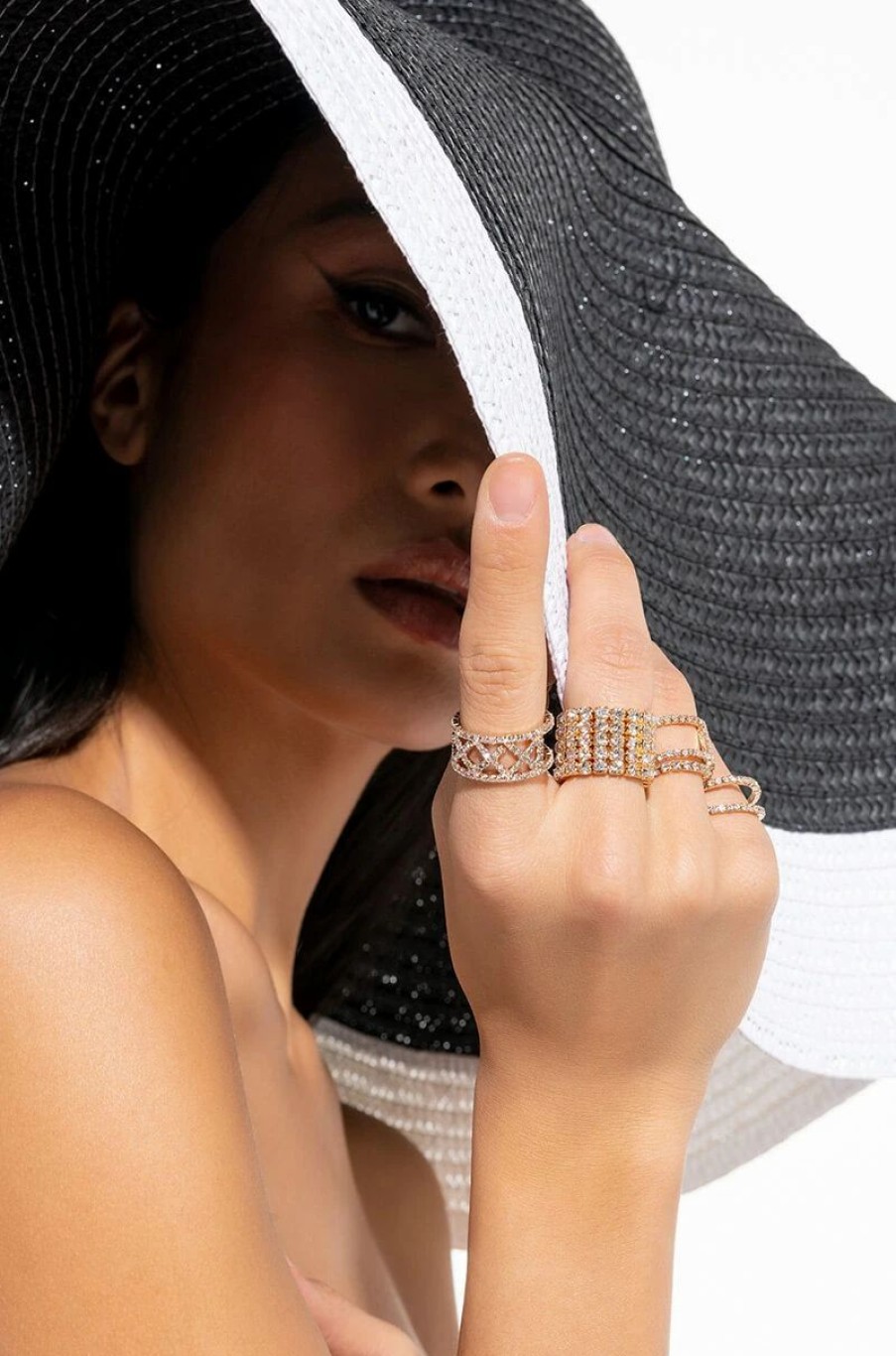 Jewelry * | Check My Hands Ring Set Gold