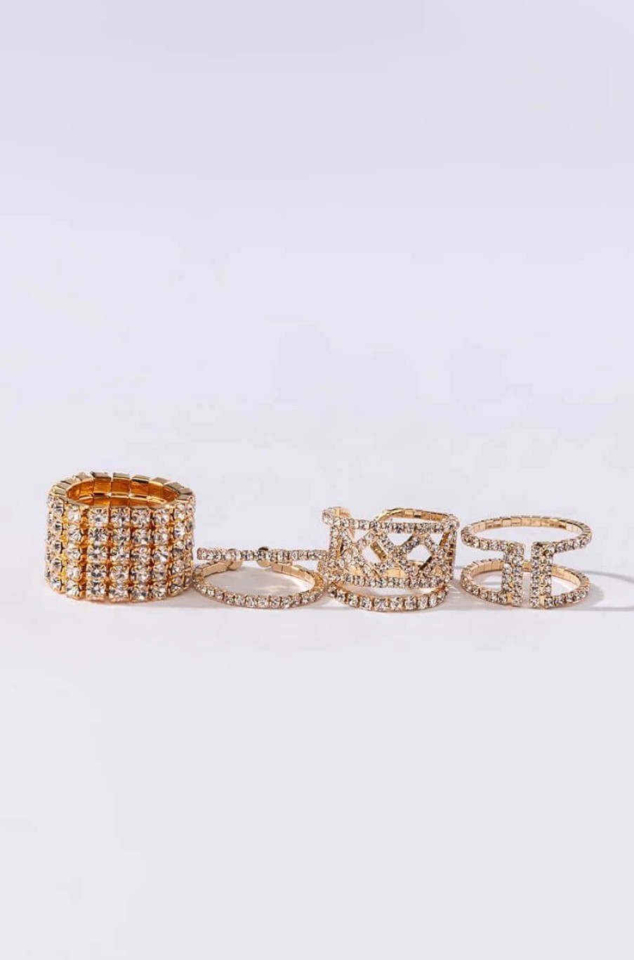 Jewelry * | Check My Hands Ring Set Gold