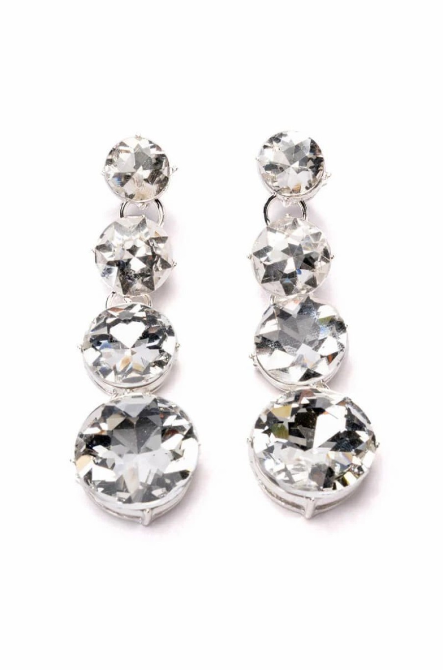 Jewelry * | Better Believe Embellished Drop Earrings Silver