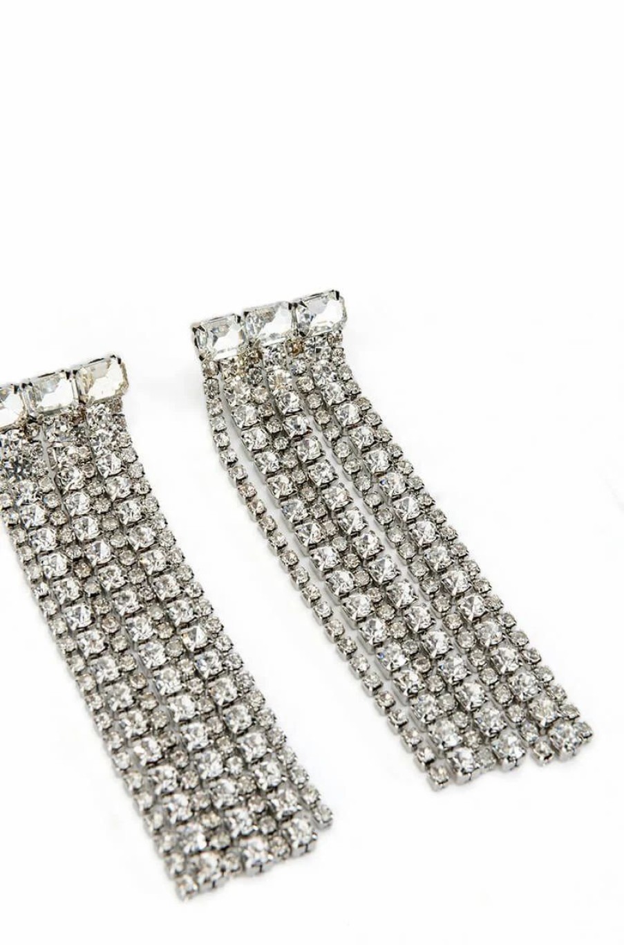 Jewelry * | Dangerous Drip Dangle Earrings Silver