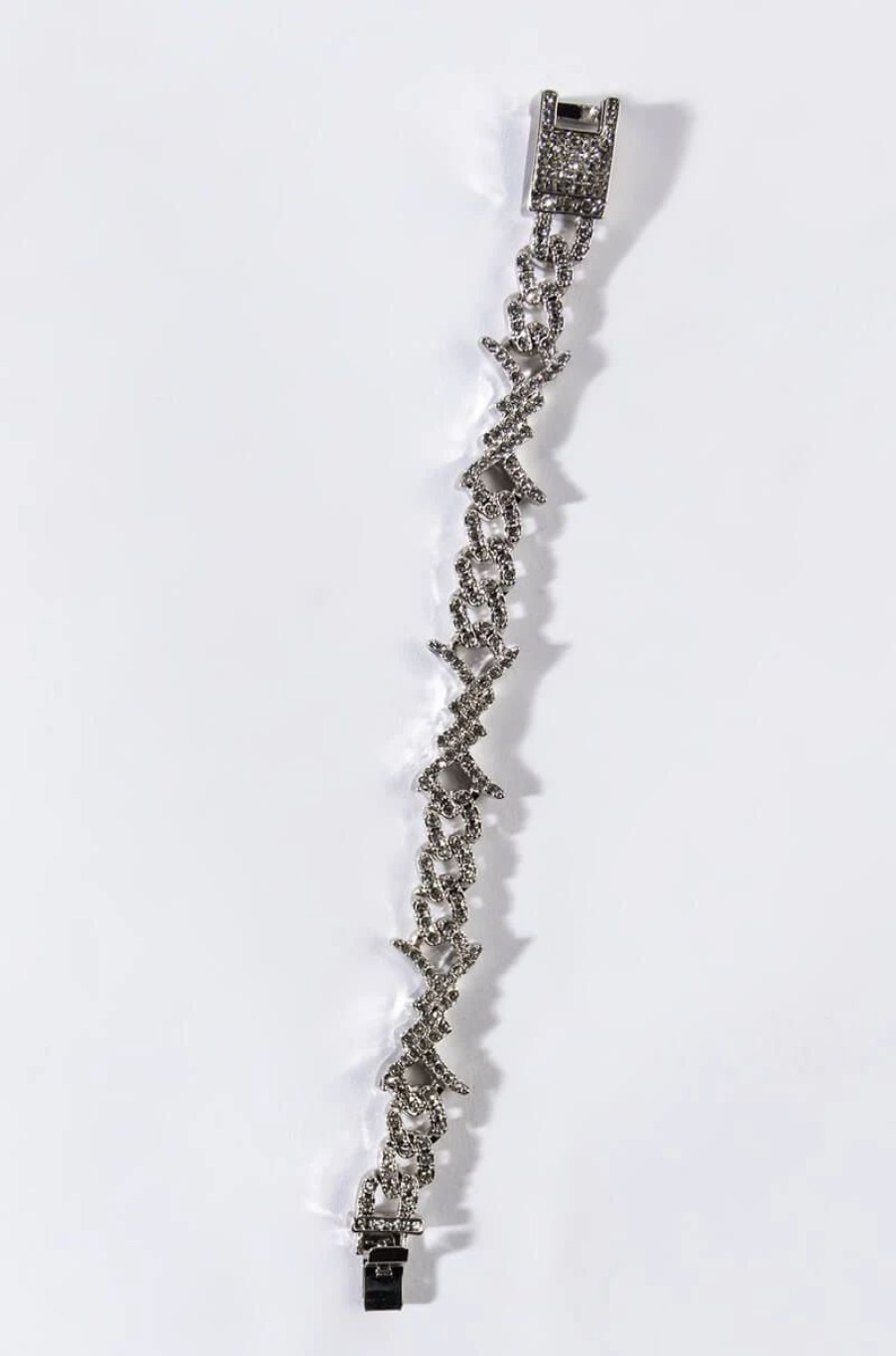 Jewelry * | Bling Barbed Wire Bracelet Silver