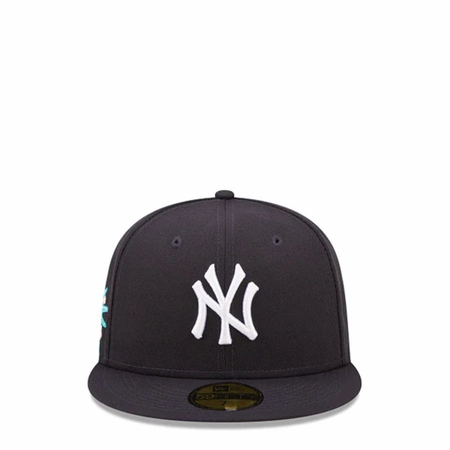 Headwear * | New Era 59Fifty New York Yankees Icon Fitted Cap Navy