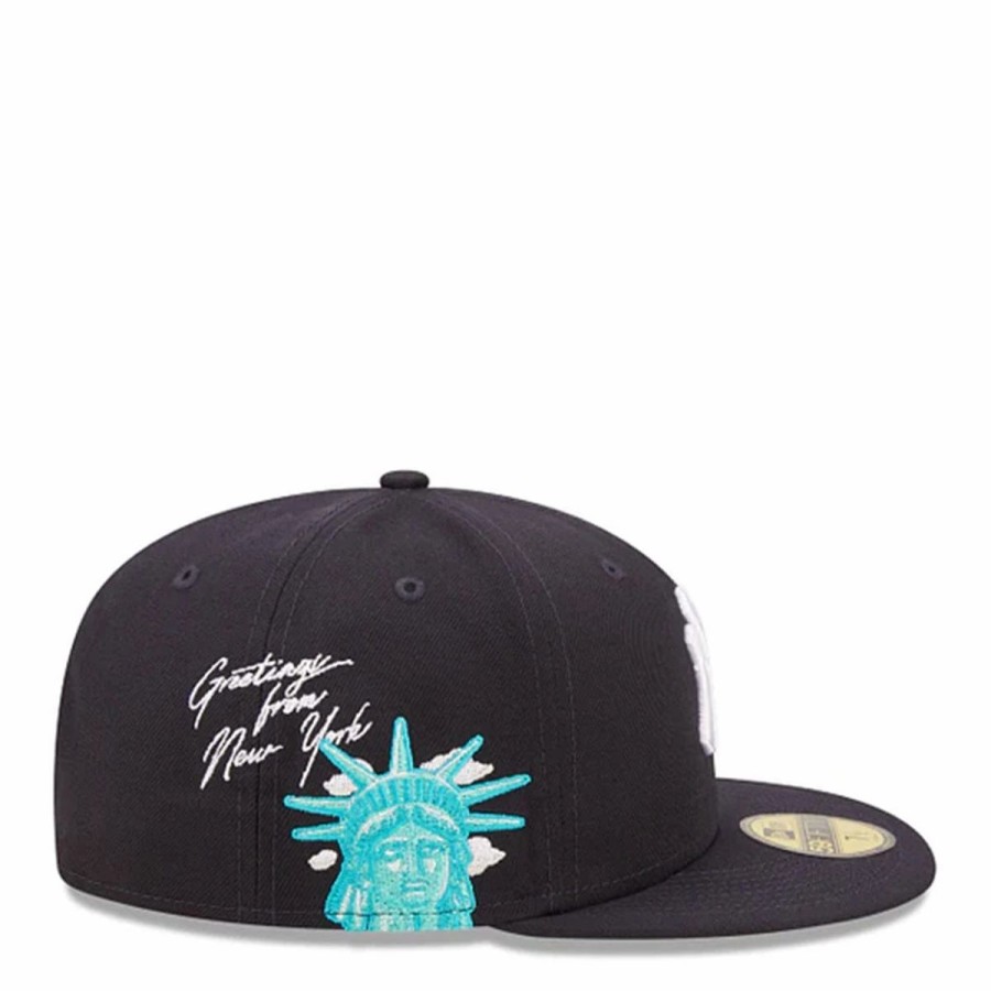 Headwear * | New Era 59Fifty New York Yankees Icon Fitted Cap Navy