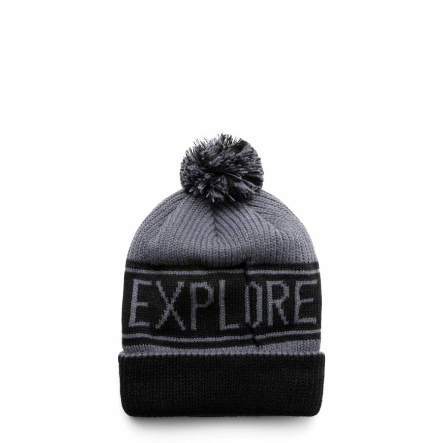 Headwear * | The North Face Retro Tnf Pom Beanie Vanadis Grey/Tnf Black