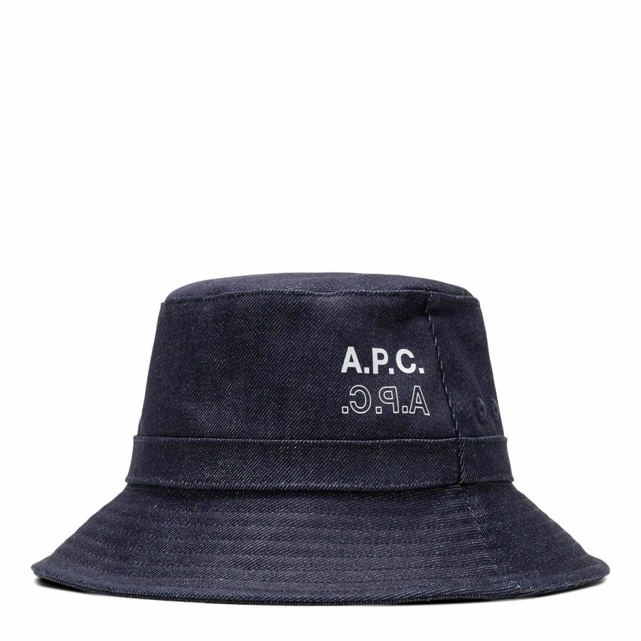 Headwear * | A.P.C. Bob Mark Fearless Bucket Hat Indigo