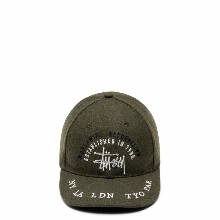 Headwear * | Stussy Worldwide Low Pro Cap Forest