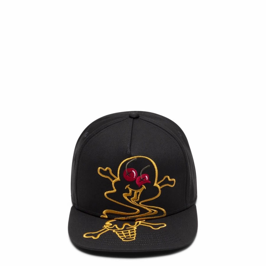 Headwear * | Icecream Drip Drop Snapback Hat Black