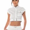 Crop Tops & Bralettes * | Destination Cropped Cargo Top Ivory