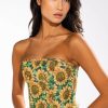 Crop Tops & Bralettes * | Field Of Dreams Brocade Bustier Brown Multi