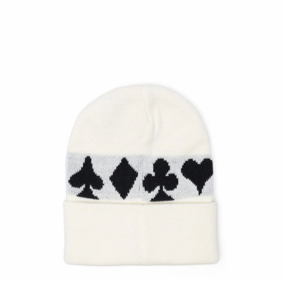 Headwear * | Stussy Full Suit Jacquard Cuff Beanie White