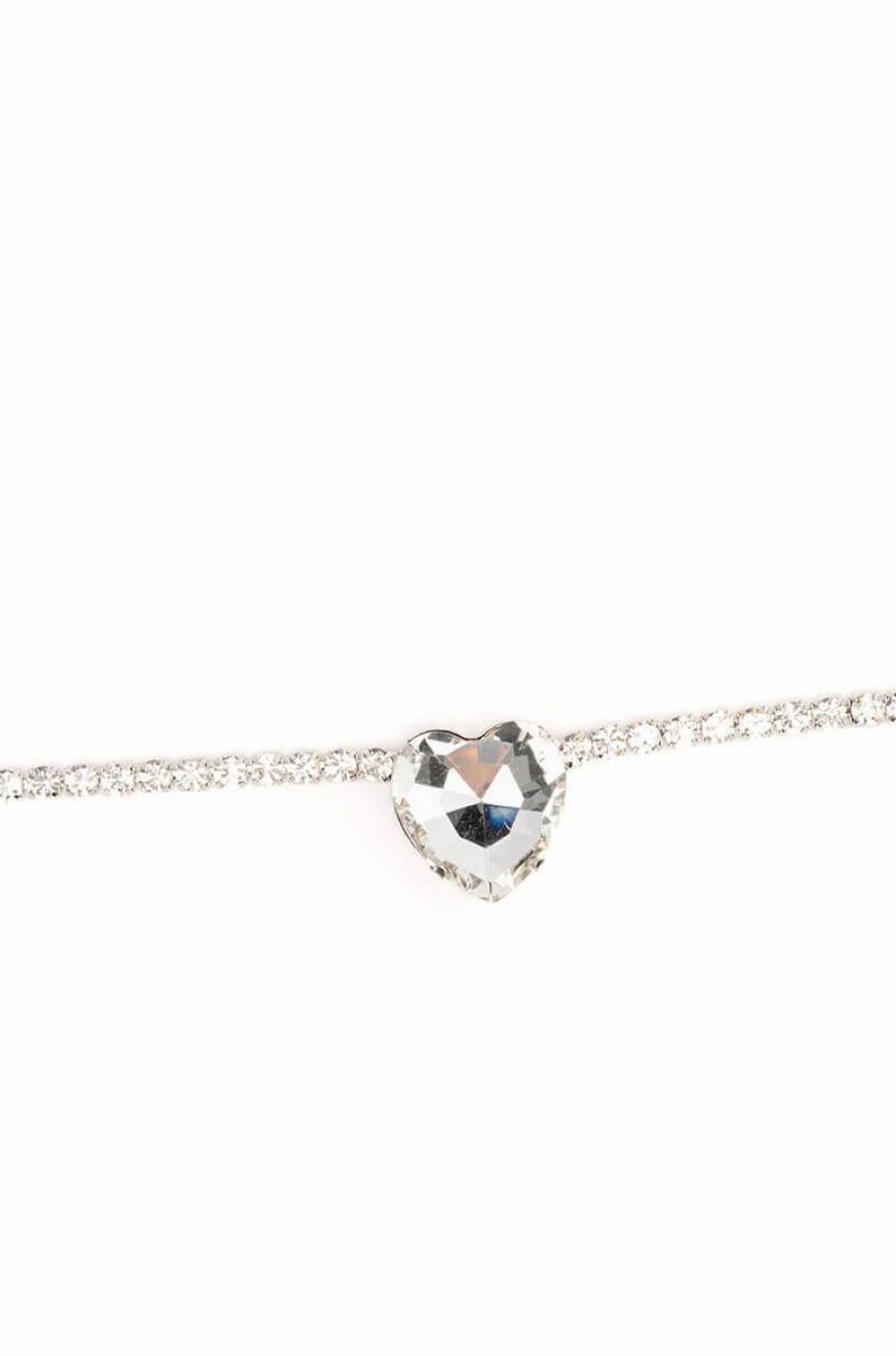 Jewelry * | Isn'T She Lovely Rhinestone Choker Silver