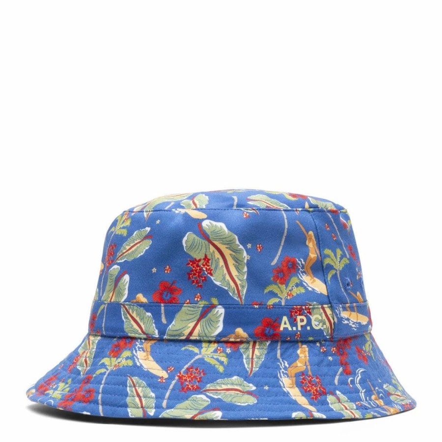 Headwear * | A.P.C. Mark Bucket Hat Dark Blue