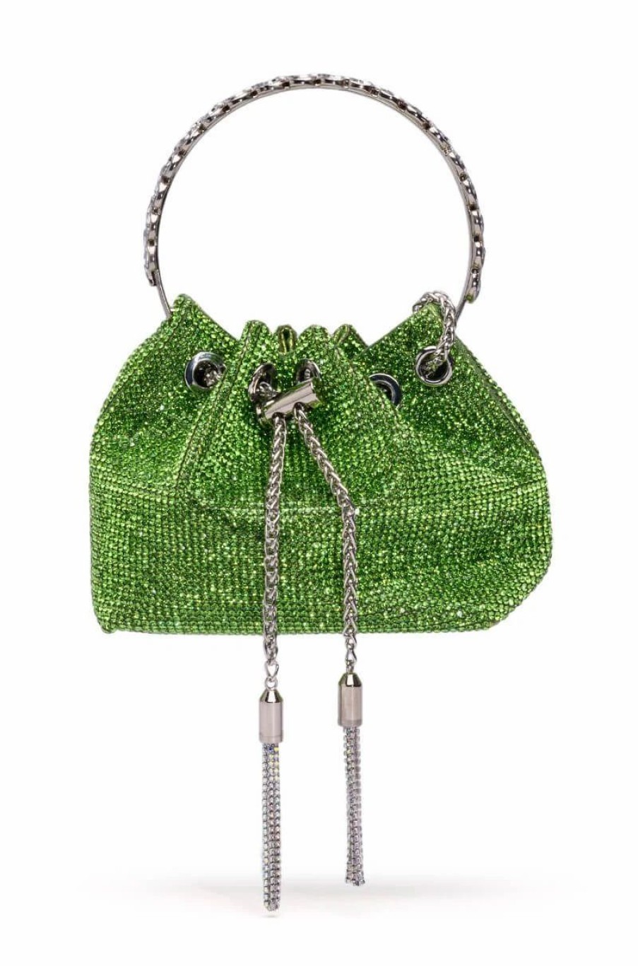 Handbags, Clutches & Wallets * | Feeling Lucky Rhinestone Pouch Purse Green