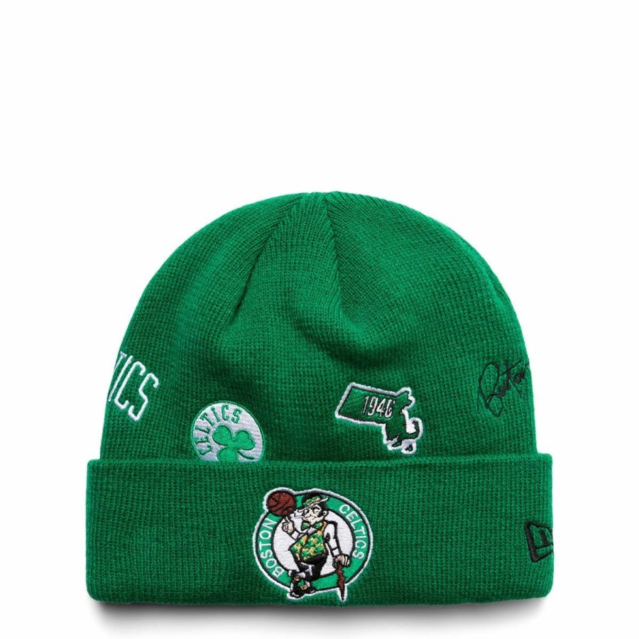 Headwear * | New Era Knit Identity D3 Boston Celtics Otc Green