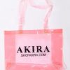 Handbags, Clutches & Wallets * | Limited Edition Akira Pvc Shopping Bag Pink