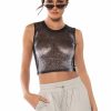 Crop Tops & Bralettes * | Out Of This Galaxy Mesh Top Black