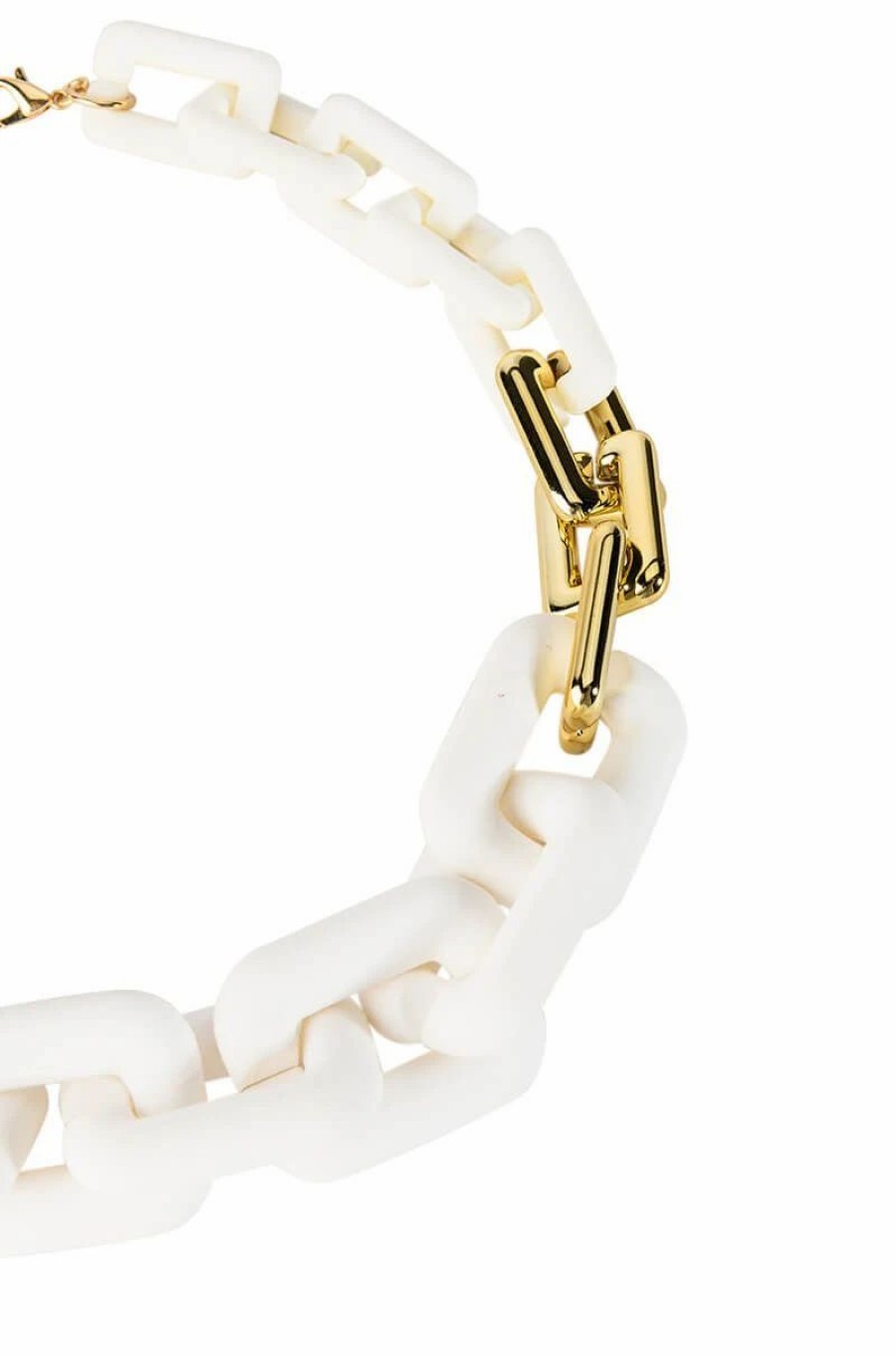 Jewelry * | Lets Link Two Tone Chain Necklace White