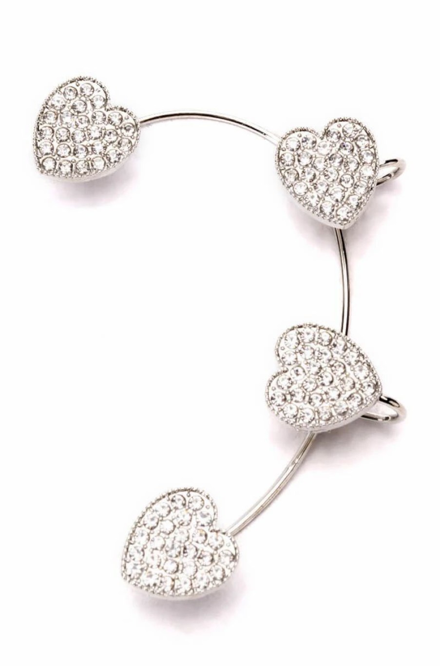 Jewelry * | Hear The Love Embellished Ear Cuff Silver