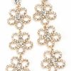 Jewelry * | Daisy Love Rhinestone Dangle Earrings Gold