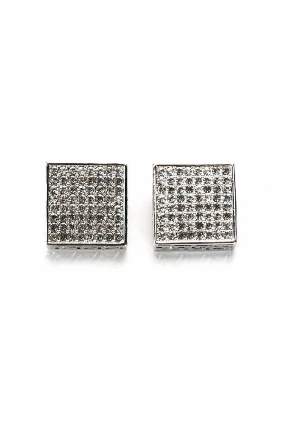 Jewelry * | Watching You Watching Me Statement Rhinestone Studs Silver