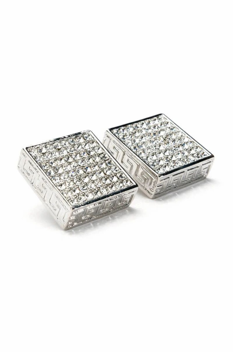 Jewelry * | Watching You Watching Me Statement Rhinestone Studs Silver